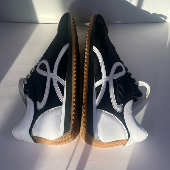 Authentic LOEWE Flow Runner In Nylon And Suede In Black/White - Picture 6 of 13
